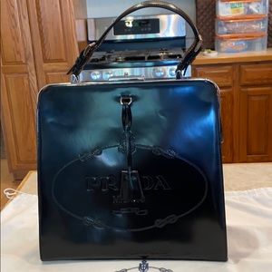 Prada Spazzolato Prin Frame Bag Devil Wears Prada